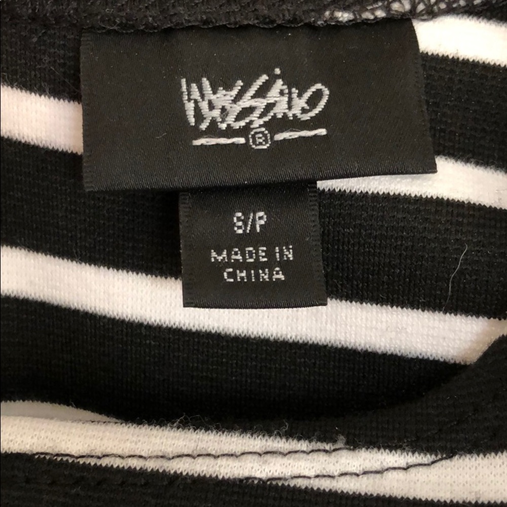 Mossimo black & white stripe peplum dress size‎ SM - Picture 4 of 4